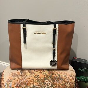 michael Kors color blocked tote bag
